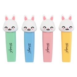 Lot de 4 surligneurs - Mr Wonderful - Couleurs assorties - Lapin