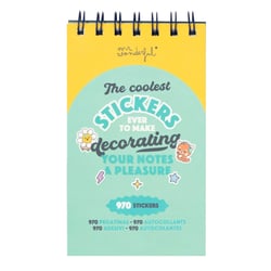 Bloc de stickers Mr Wonderful - Bleu - 9,5 x 16 cm