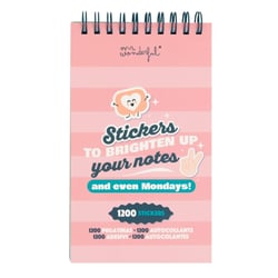Bloc de stickers Mr Wonderul - Rose - 9,5 x 16 cm