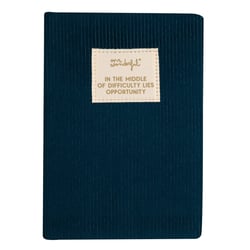 Carnet Mr Wonderful - Bleu - A5 14,8 x 21 cm - In the middle of difficulty lies opportunity - 160 pages lignées