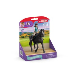 Figurine de cavalière lisa et son cheval storm - Sleich