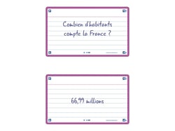 80 flashcards - 7,5 x 12,5 cm - Flash 2.0 Oxford - Ligné - cadre lilas