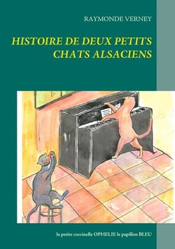 Histoire de deux petits chats alsaciens - La petite coccinelle OPHELIE le papillon BLEU