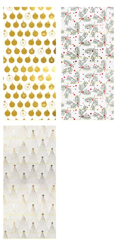 Hoomark - 1 Papier Noël - Blanc doré à chaud - 150 x 70 cm