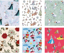 Mix de papiers cadeaux de Noël - 200 x 70 cm - Disney