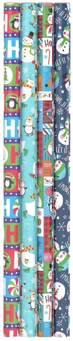 Papier cadeau Noël Hoomark - Enfant - Modèles assortis - 5 x 1 m - Smartwrap - Vendu à l'unité