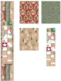 Pack papier cadeau Hoomark - Kraft