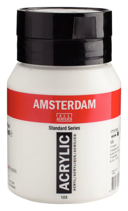 Peinture acrylique - 500ml - blanc de titane