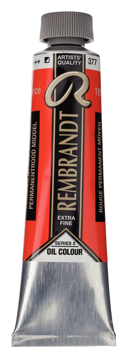 Peinture à l'huile Rembrandt en tube de 40 ml - Royal Talens - Extra-fine - Rouge permanent
