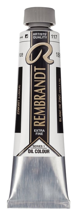 Peinture à l'huile Rembrandt en tube de 40 ml - Royal Talens - Extra-fine - Blanc de zinc
