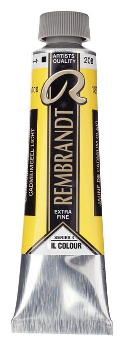 Peinture à l'huile Rembrandt en tube de 40 ml - Royal Talens - Extra-fine - Jaune de cadmium clair