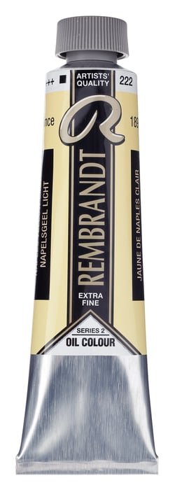 Peinture à l'huile Rembrandt en tube de 40 ml - Royal Talens - Extra-fine - Jaune de naples clair