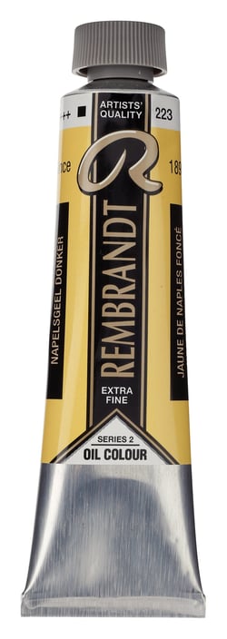 Peinture à l'huile Rembrandt en tube de 40 ml - Royal Talens - Extra-fine - Jaune de naples foncé