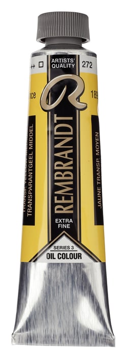 Peinture à l'huile Rembrandt en tube de 40 ml - Royal Talens - Extra-fine - Jaune moyen