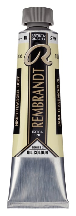 Peinture à l'huile Rembrandt en tube de 40 ml - Royal Talens - Extra-fine - Jaune titane nickel clair