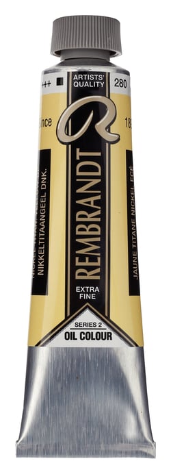 Peinture à l'huile Rembrandt en tube de 40 ml - Royal Talens - Extra-fine - Jaune titane nickel foncé