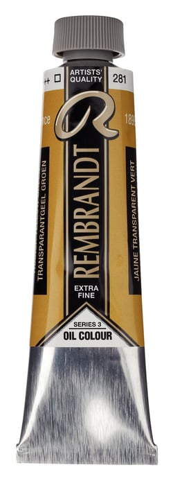 Peinture à l'huile Rembrandt en tube de 40 ml - Royal Talens - Extra-fine - Jaune transparent vert