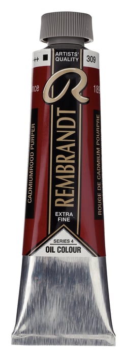 Peinture à l'huile Rembrandt en tube de 40 ml - Royal Talens - Extra-fine - Rouge de cadmium pourpre
