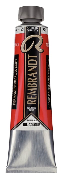 Peinture à l'huile Rembrandt en tube de 40 ml - Royal Talens - Extra-fine - Laque de garance permanente claire