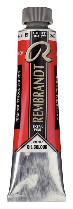 Peinture à l'huile Rembrandt en tube de 40 ml - Royal Talens - Extra-fine - Rouge parmanent pourpre
