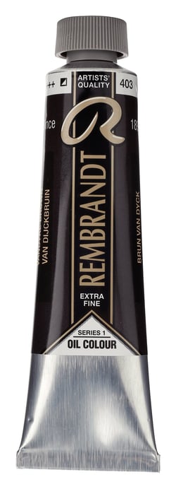 Peinture à l'huile Rembrandt en tube de 40 ml - Royal Talens - Extra-fine - Brun van dyck