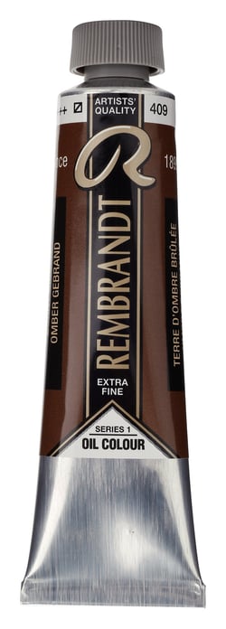 Peinture à l'huile Rembrandt en tube de 40 ml - Royal Talens - Extra-fine - Terre d'ombre brûlée