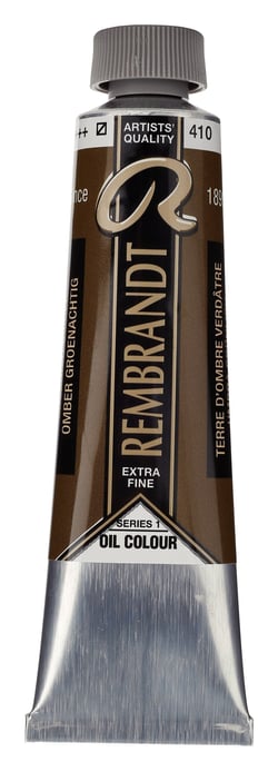Peinture à l'huile Rembrandt en tube de 40 ml - Royal Talens - Extra-fine - Terre d'ombre verdâtre