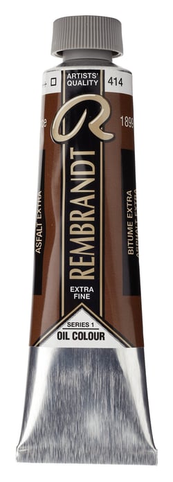 Peinture à l'huile Rembrandt en tube de 40 ml - Royal Talens - Extra-fine - Bitume