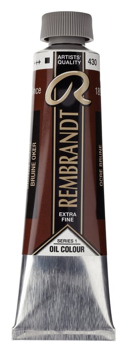 Peinture à l'huile Rembrandt en tube de 40 ml - Royal Talens - Extra-fine - Ocre brun