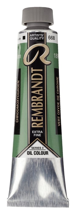 Peinture à l'huile Rembrandt en tube de 40 ml - Royal Talens - Extra-fine - Vert oxyde de chrome