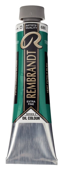 Peinture à l'huile Rembrandt en tube de 40 ml - Royal Talens - Extra-fine - Vert phtalo bleu