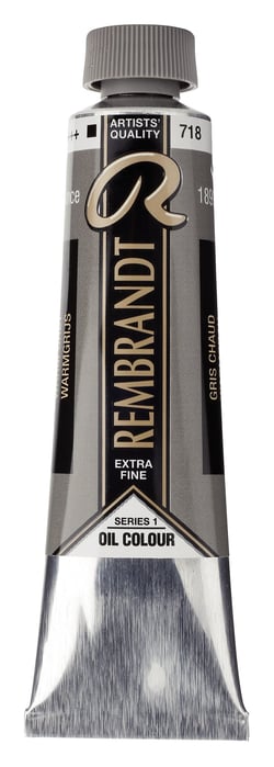 Peinture à l'huile Rembrandt en tube de 40 ml - Royal Talens - Extra-fine - Gris chaud