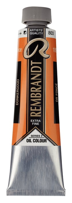 Peinture à l'huile Rembrandt en tube de 40 ml - Royal Talens - Extra-fine - Or foncé
