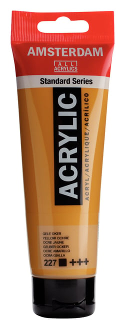 Tube 120 ml de peinture acrylique Royal Talens - Amsterdam - Ocre Jaune