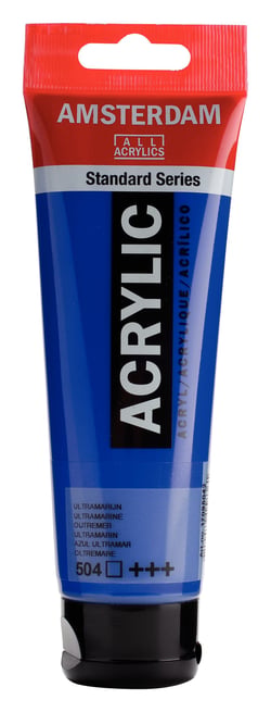 Tube 120 ml de peinture acrylique Royal Talens - Amsterdam - Outremer