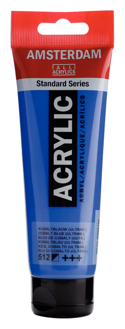 Tube 120 ml de peinture acrylique Royal Talens - Amsterdam - Bleu De Cobalt
