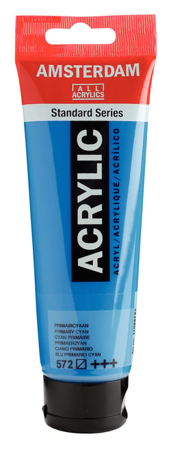 Tube 120 ml de peinture acrylique Royal Talens - Amsterdam - cyan