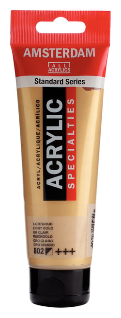 Tube 120 ml de peinture acrylique Royal Talens - Amsterdam - Or Clair