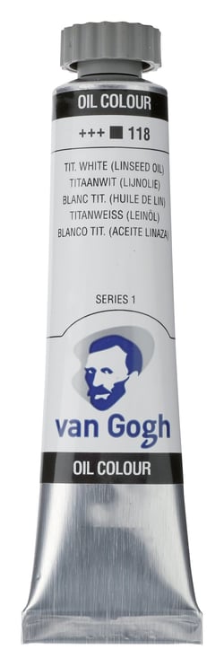 Tube 20 ml de peinture à l'huile Royal Talens - Van Gogh - blanc de titane - Fine