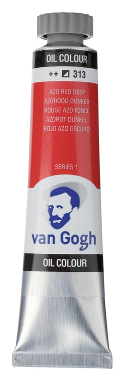 Tube 20 ml de peinture à l'huile Royal Talens - Van Gogh - rouge azo foncé - Fine