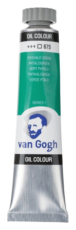 Tube 20 ml de peinture à l'huile Royal Talens - Van Gogh - vert phtlao - Fine