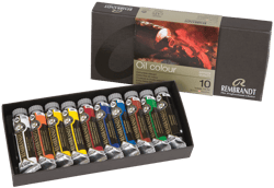 Coffret de 10 tubes de peinture à l'huile 12 ml Rembrandt