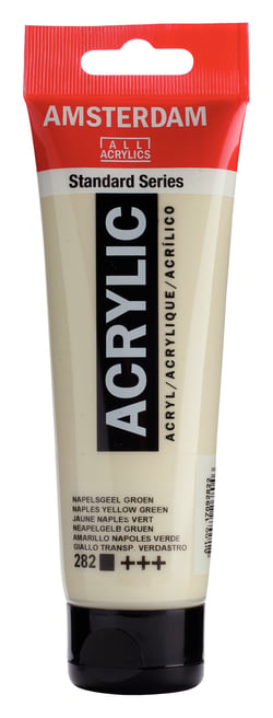Tube 120 ml de peinture acrylique Royal Talens - Amsterdam - Jaune Naples Vert