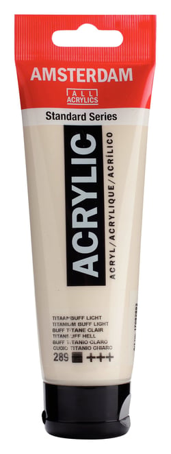 Tube 120 ml de peinture acrylique Royal Talens - Amsterdam - Buff Titane Clair