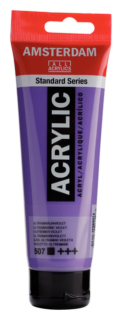 Tube 120 ml de peinture acrylique Royal Talens - Amsterdam - Outremer Violet