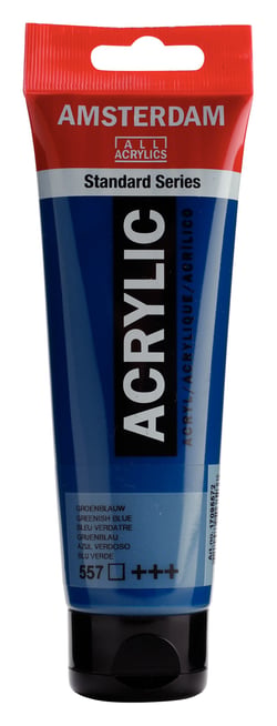 Tube 120 ml de peinture acrylique Royal Talens - Amsterdam - Bleu Verdatre