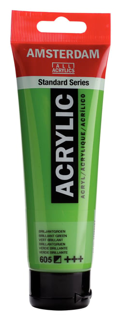 Tube 120 ml de peinture acrylique Royal Talens - Amsterdam - Vert Brillant