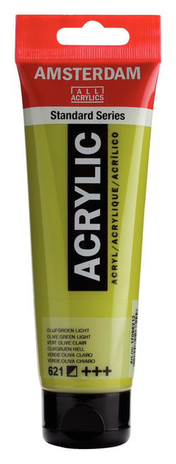 Tube 120 ml de peinture acrylique Royal Talens - Amsterdam - Vert Olive Clair