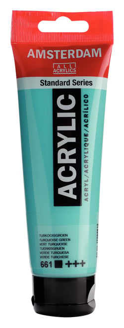 Tube 120 ml de peinture acrylique Royal Talens - Amsterdam - Vert Turquoise