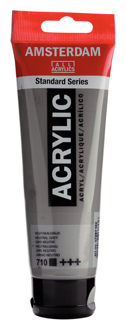 Tube 120 ml de peinture acrylique Royal Talens - Amsterdam - Gris Neutre